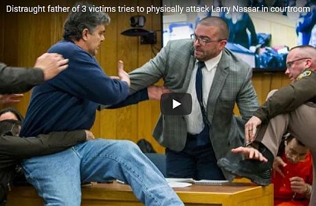 GoFundMe nets thousands for dad who charged convicted child sex abuser Larry Nassar in court