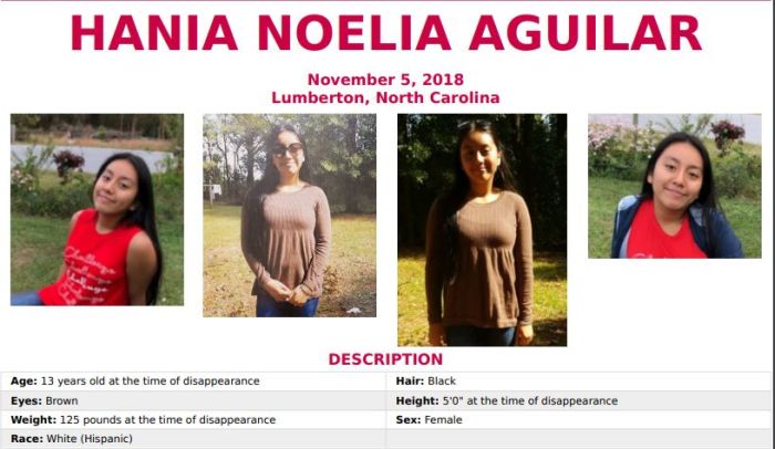 Hania Aguilar: Search for kidnapped North Carolina teen enters day 7, reward increases to $20,000
