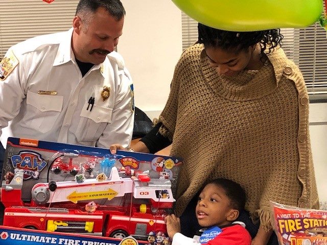 Baltimore County Fire Department hosts surprise celebration for Make-A-Wish Foundation Kid