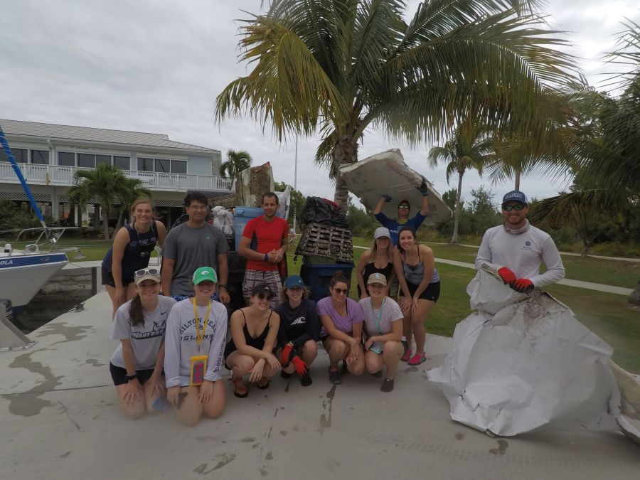 Harford Community College students helped with Florida Keys beach cleanup for their winter break