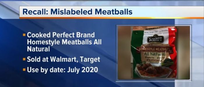 Home Market Foods recall Frozen Ready-to-Eat Meatballs