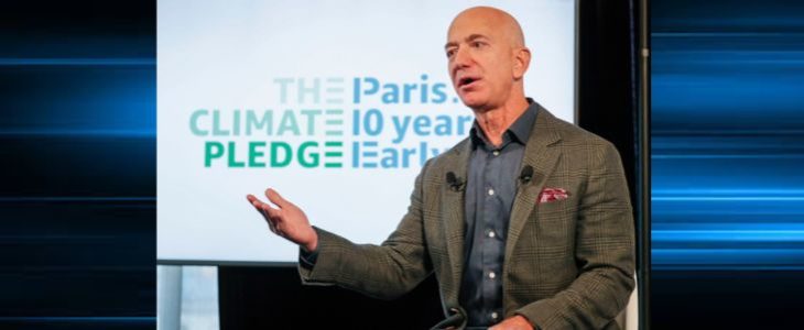 Amazon et al commits to net zero carbon by 2040 and 100% renewable energy by 2030