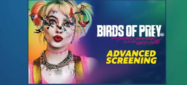 “Birds of Prey” advance screenings scheduled prior to film’s theatrical release