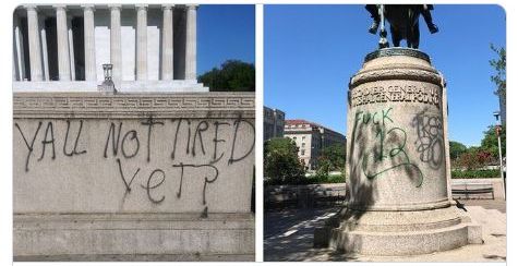 Iconic monuments defaced in Washington DC: Looters arrested and charged with felony rioting