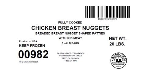 Ace News Today - Pilgrim’s Pride recalls 59,800 lbs. of chicken nuggets contaminated with rubber pieces