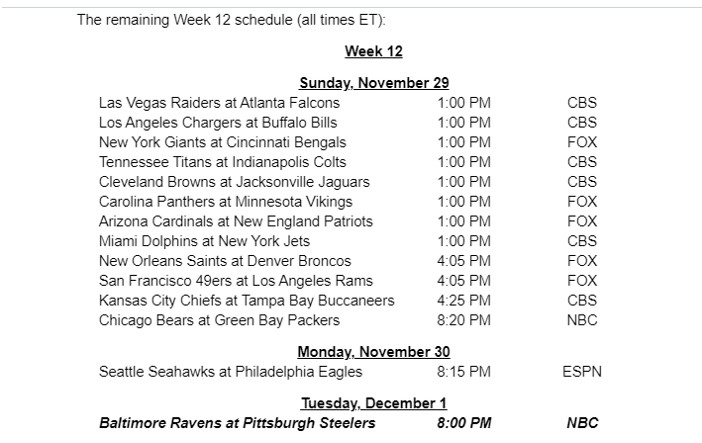 Ace News Today - Ravens v Steelers game rescheduled, again