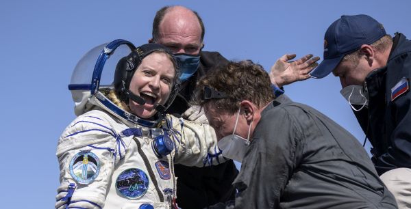 Astronaut Kate Rubins and two cosmonauts return safely from International Space Station