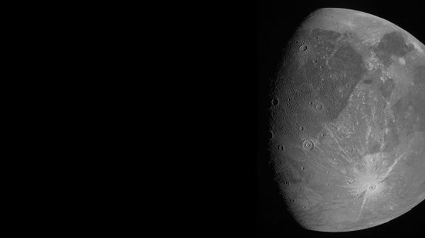 First images shown here of Jupiter’s largest moon, Ganymede, from NASA’s June 7 flyby