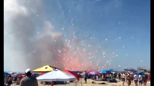 Ocean City July 4 fireworks cancelled as fireworks explode on the beach earlier in the day (Video)
