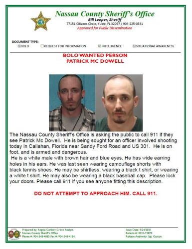Ace News Today - Deputy Josh Moyer, End of Watch: Manhunt is on for Florida cop killer Patrick McDowell