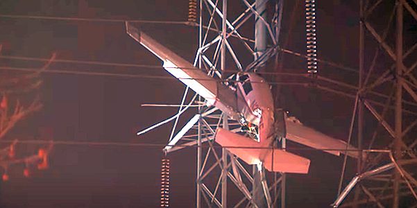 Two rescued: Small plane with occupants on board crashes into Gaithersburg transmission tower