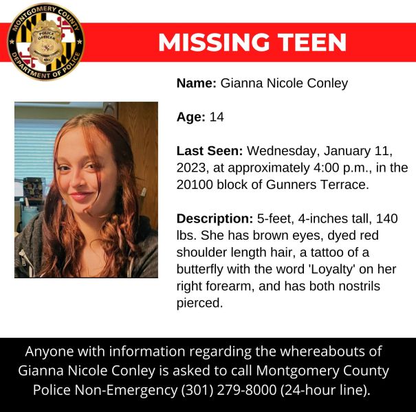 Ace News Today - Gianna Nicole Conley, 14-year-old from Germantown missing since January 11