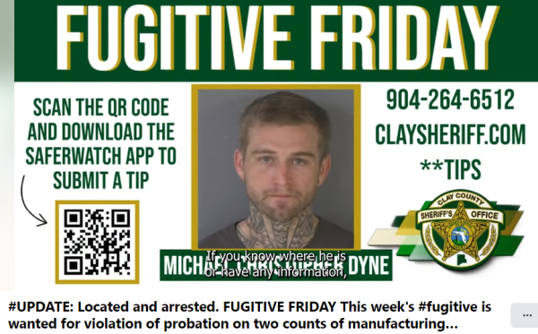 Ace News Today - Captured: Florida fugitive Michael Dyne, wanted on felony battery, explosives and weapons charges