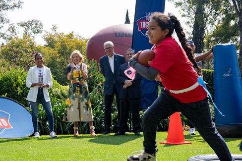 Ace News Today - Jill Biden in Mexico City in support of youth Flag Football program, gender equality and girl power