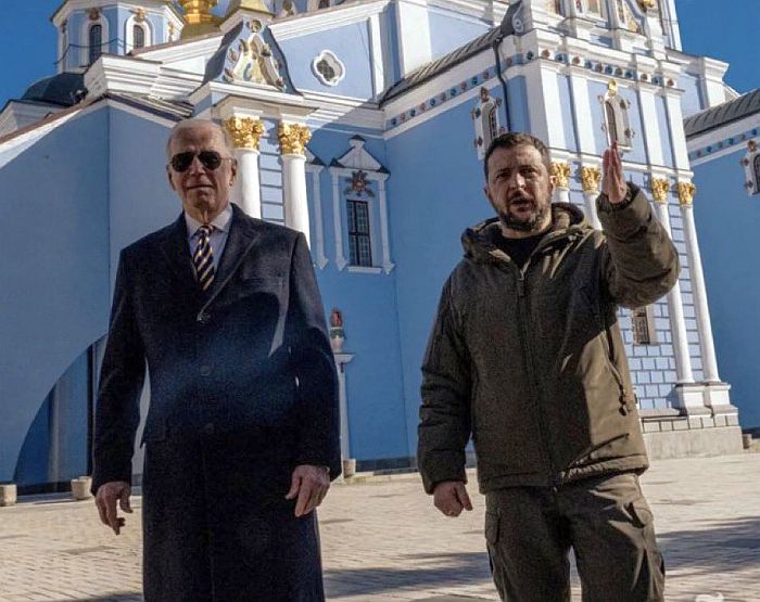 Ace News Today - Joe Biden makes unannounced visit to Ukraine and President Volodymyr Zelenskyy