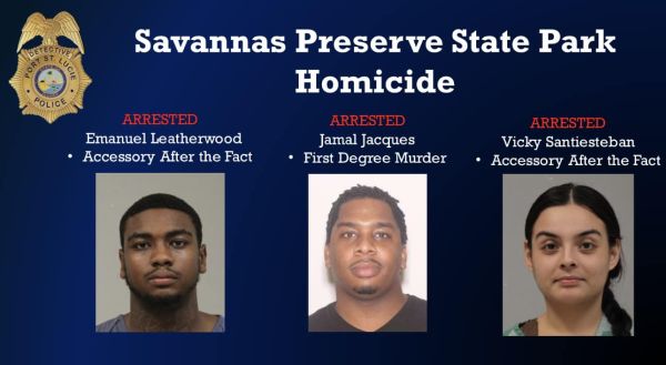 Third arrest made in murder case of man discovered shot to death at Savannas Preserve State Park