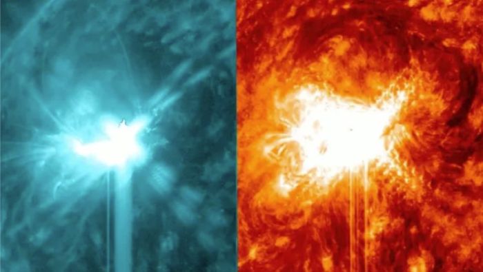 Ace News Today - NASA captures dramatic images of two solar flares that erupted on February 22