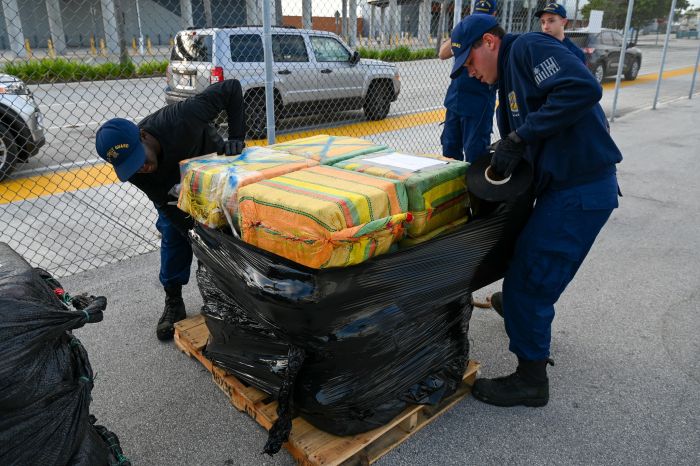 U.S. Coast Guard tangles with international drug boats and confiscate 4,800 pounds of cocaine worth more than $63M