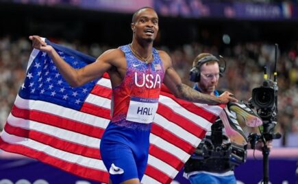 American Olympic newcomer Quincy Hall takes home the gold in 400-meter event