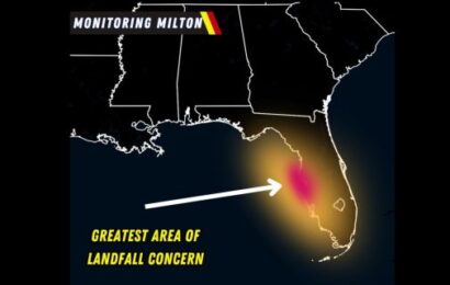 Hurricane forecast for Florida in anticipation of Hurricane Milton