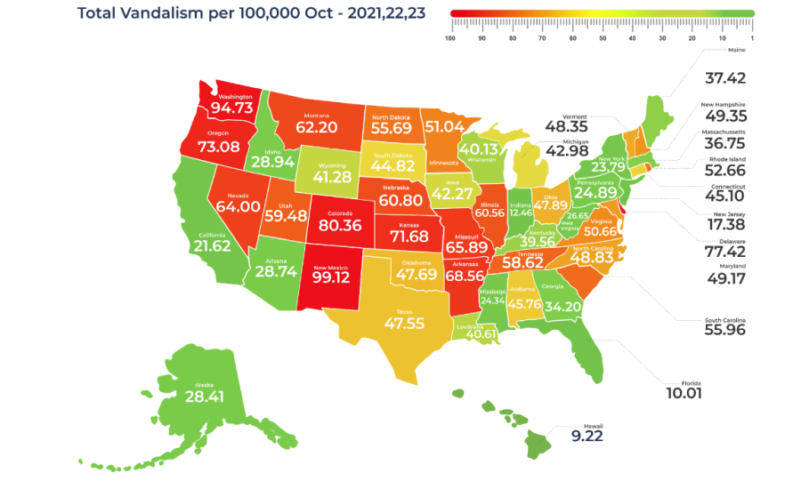 Ace News Today - Halloween Havoc: Did your state make the Top 10 List of Most Vandalized Places?