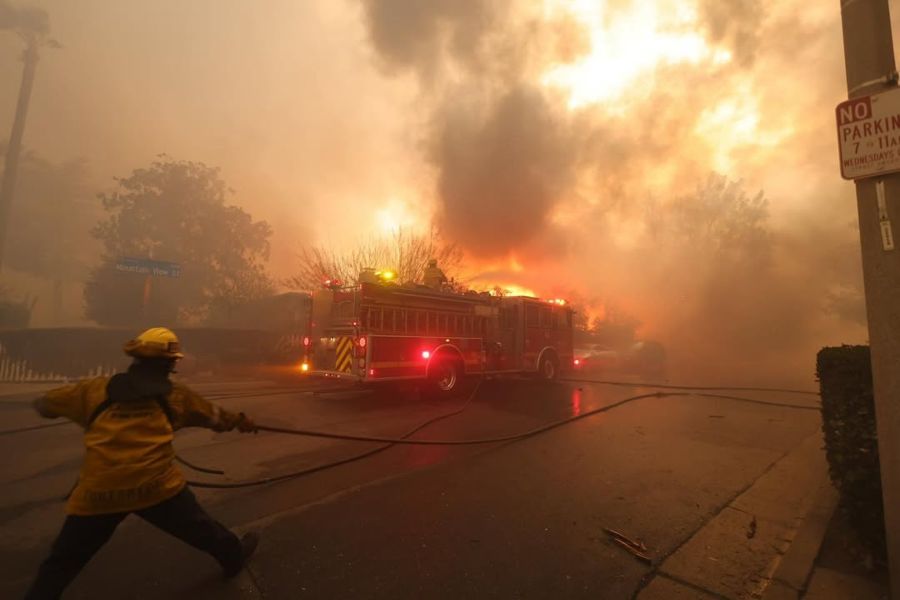 Ace News Today - Los Angeles County Firefighters - on the job.  Image credit: X