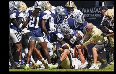 Cowboys, Saints fined $500,000 each after joint-practice brawl (Video)