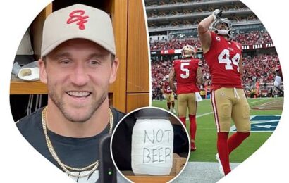 NFL fines 49ers’ Kyle Juszczyk nearly $15,000 for longtime ‘Chugging’ celebration