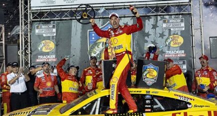 NASCAR: Joey Logano wins wild Bristol night race as late-race chaos erupts
