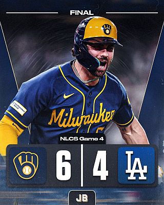 Ace News Today: Milwaukee Brewers reach World Series for first time in 44 years, sweeping defending champion Dodgers. Image credit: X